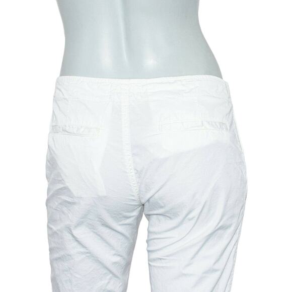 NILI LOTAN Cropped Drawstring Pants White Cotton Made in USA 28w size 2 - Picture 9 of 9